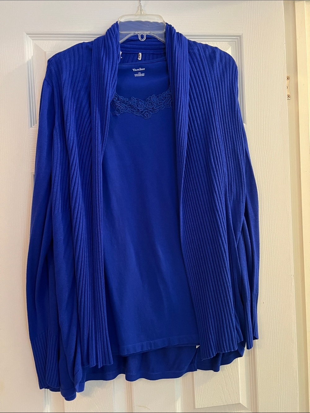 TanJay Royal Blue Two-Piece Knit Top Set